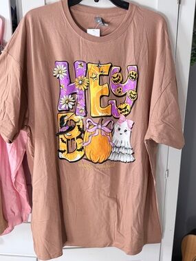 Simply Southern Dusty Rose Halloween 'Hey Boo' Graphic Tee